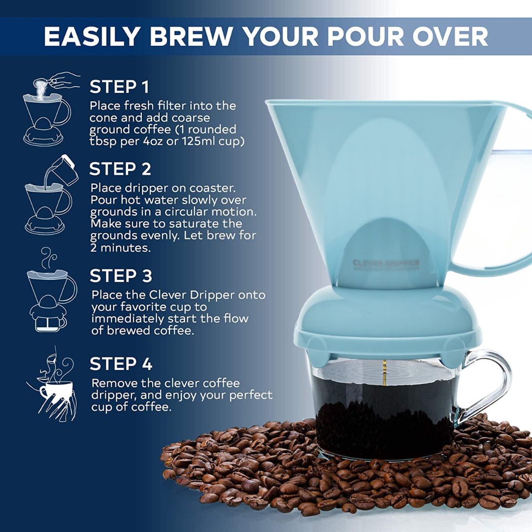 鉢・プランター katachiseisakujyo Dripper M size Clever Dripper® Pour Over Coffee Maker Macaron Blue Hassle