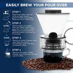 Clever Dripper® Glass Style Hassle-Free Ways Brew Coffee Maker