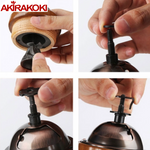 AKIRAKOKI® Manual Coffee Bean Grinder Wooden Mill Cast Iron Burr - A12