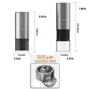 AKIRAKOKI Electric Coffee Grinder, Conical Stainless Steel Precision Forged Burr, USB Rechargeable