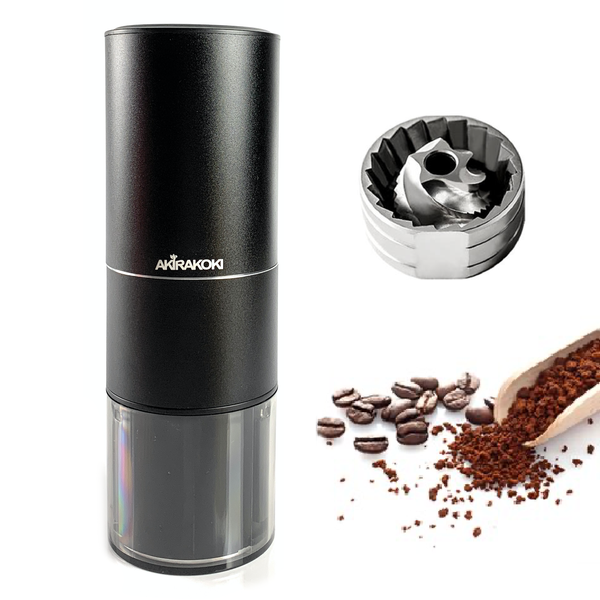 Electric Coffee Grinder Conical Burr Portable Cordless Rechargeable Travel  Coffee Maker with grinder Stainless Steel Espresso Coffee Bean Machine with