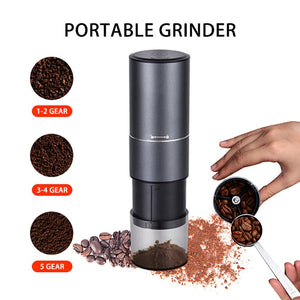 Portable Electric Burr Coffee Grinder, Small Automatic Conical Burr Grinder  Coffee Bean Grinder with Multi Grind Setting for Espresso Drip Pour Over  French Press, USB Rechargeable 