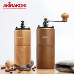 AKIRAKOKI® Manual Coffee Bean Grinder Light Wooden Cast Iron Burr - A15Nv